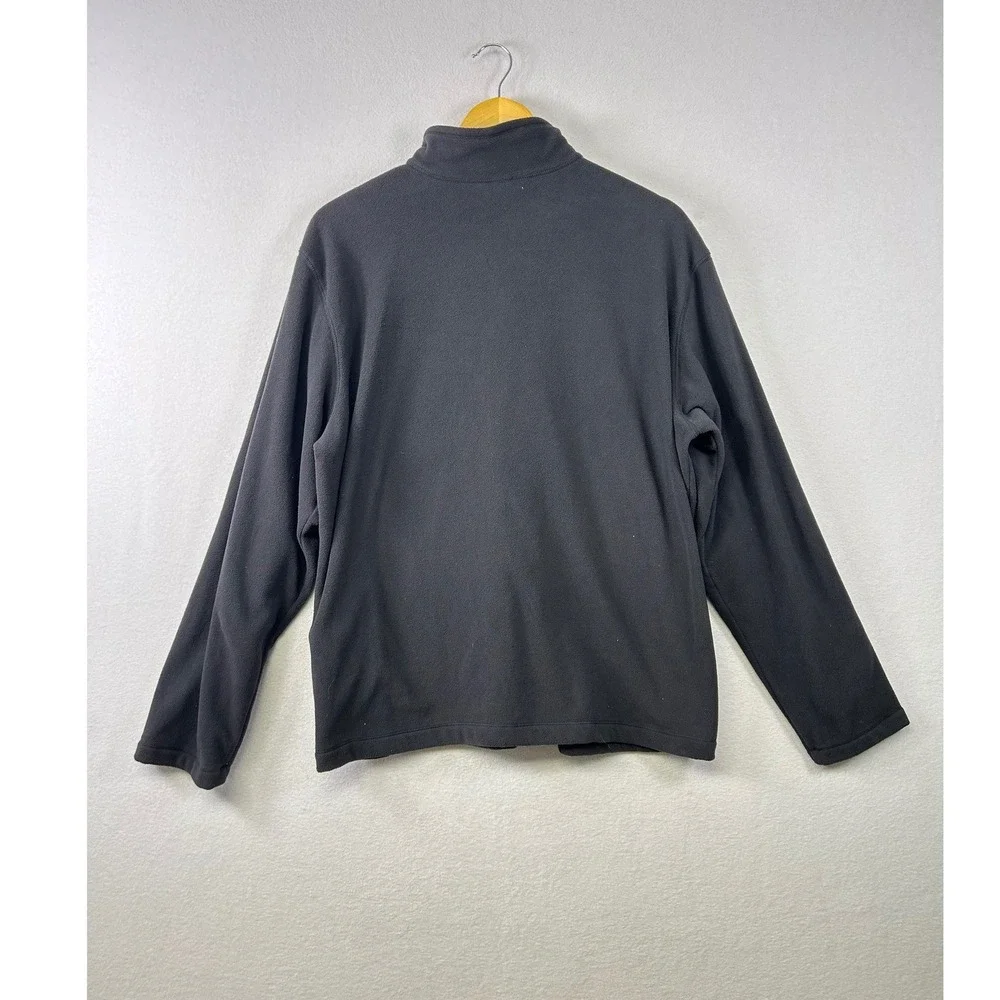 Lands‎ End Gray Fleece Quarter Zip Pullover Long Sleeve Men Size L